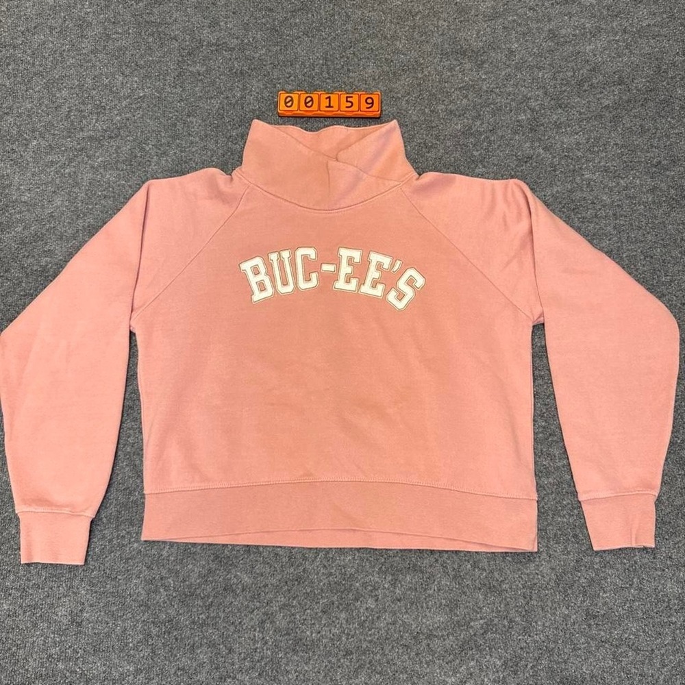 Buc-ees pink cotton & polyester sweatshirt size M.